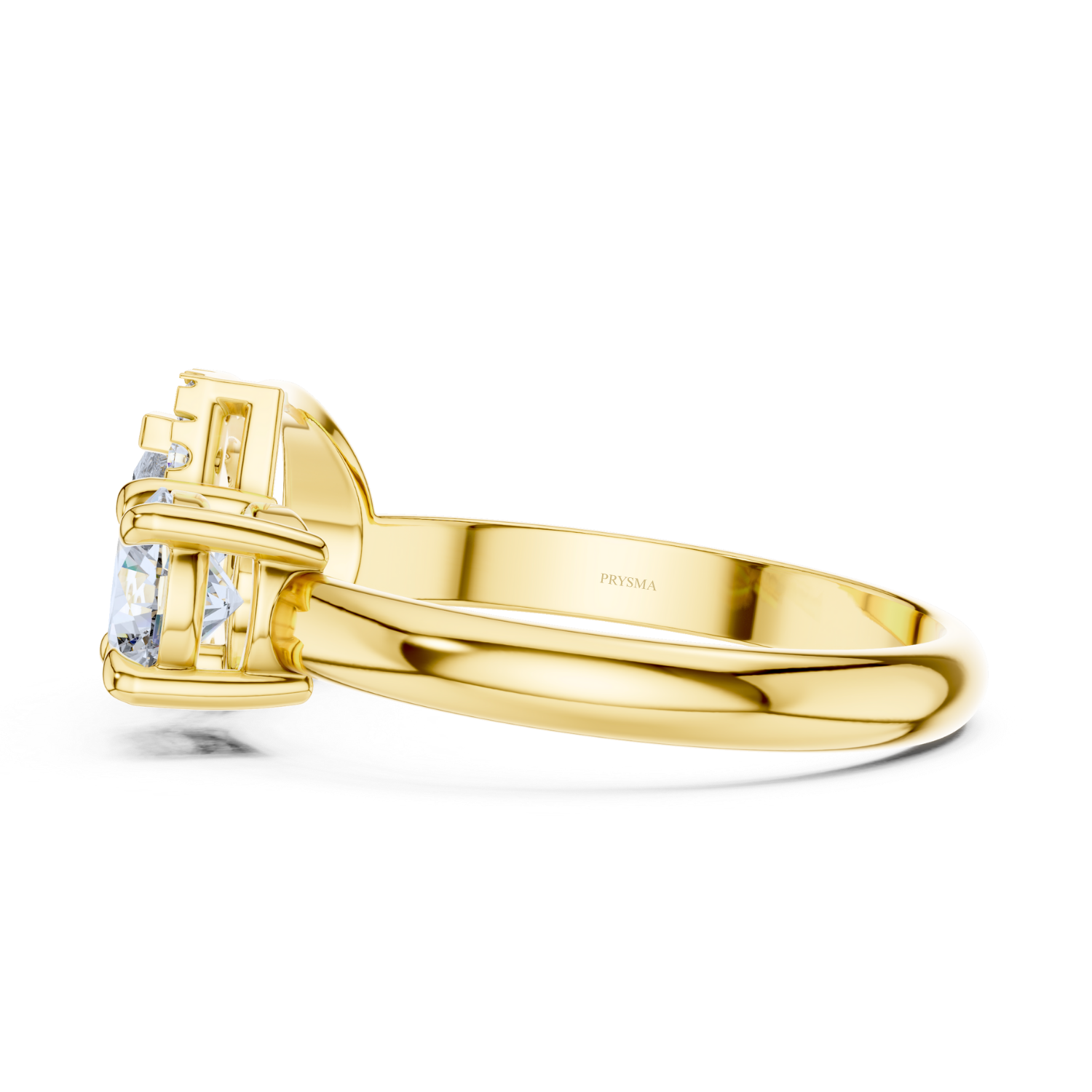 Pear & Round Dual Stone Halo Ring