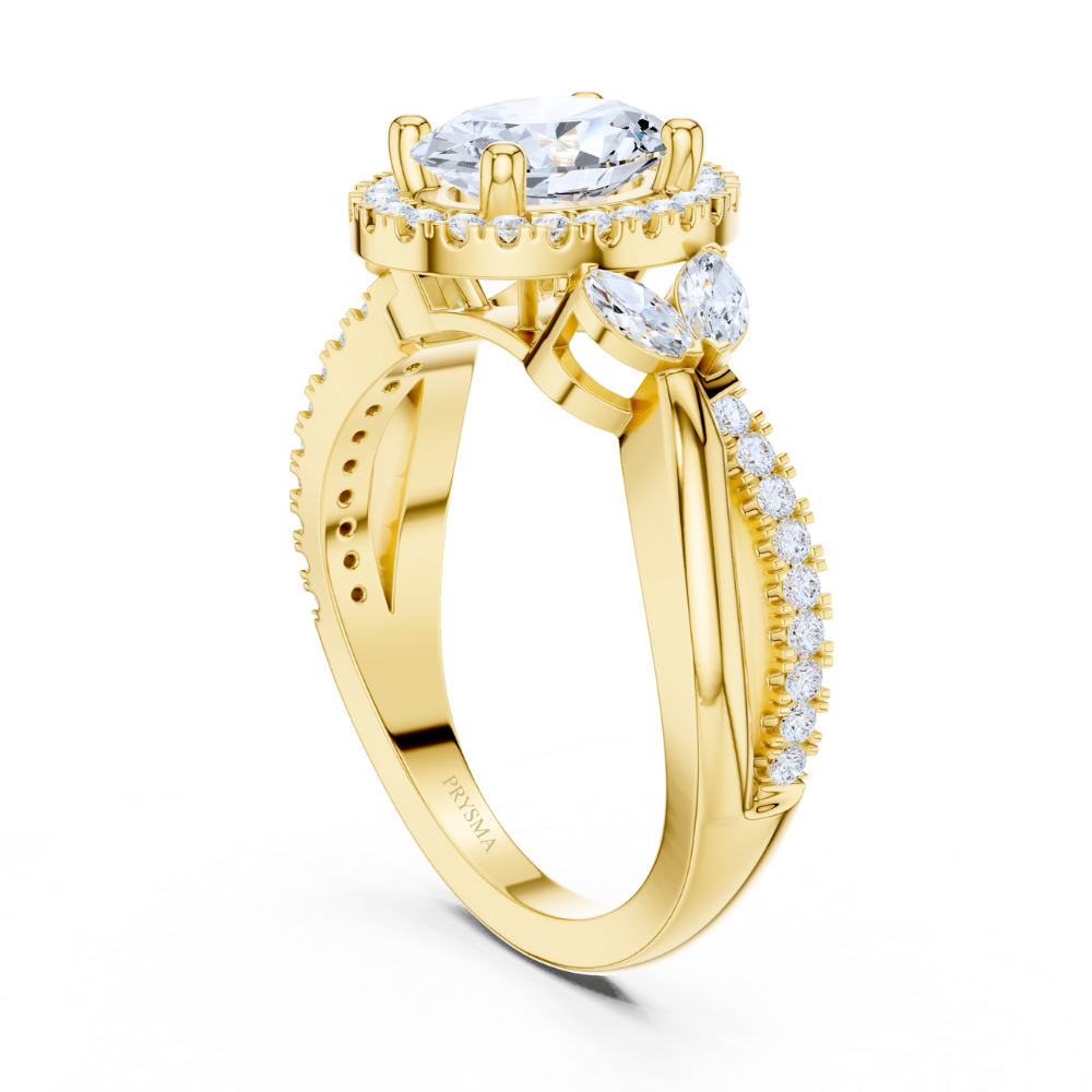 Enchanted Oval Laurel Ring