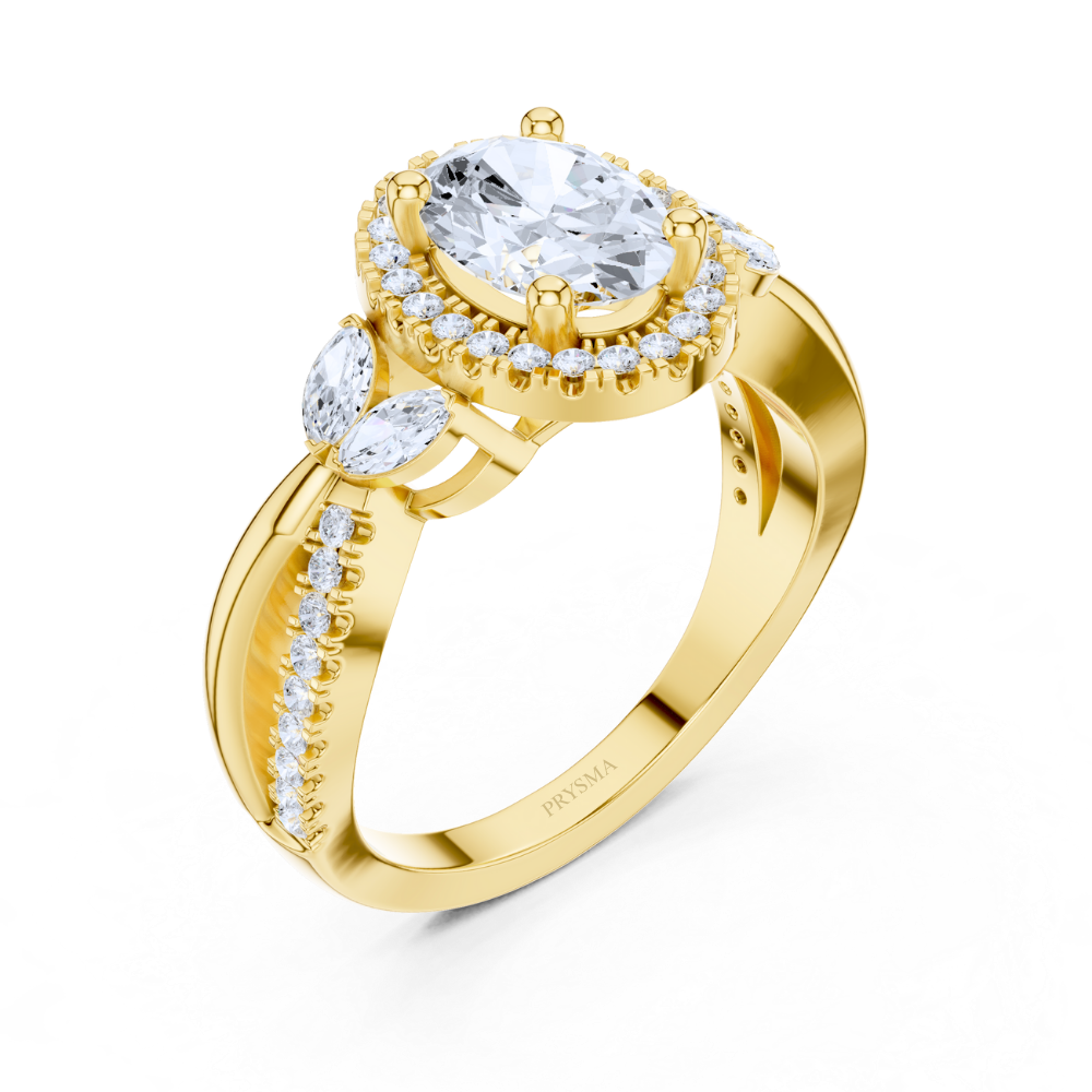Enchanted Oval Laurel Ring