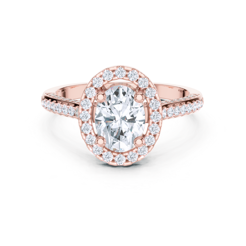 Regal Oval Halo Ring