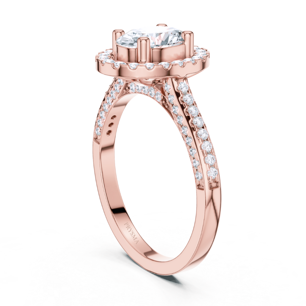 Regal Oval Halo Ring