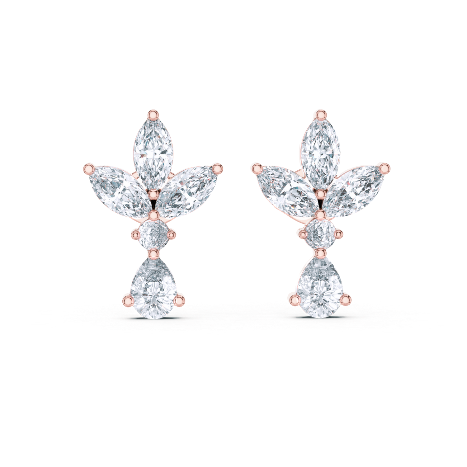 Floral Majesty Diamond Earrings