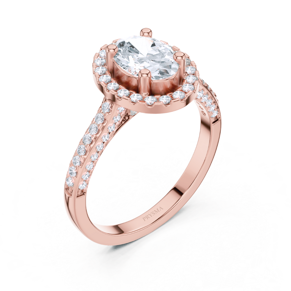 Regal Oval Halo Ring
