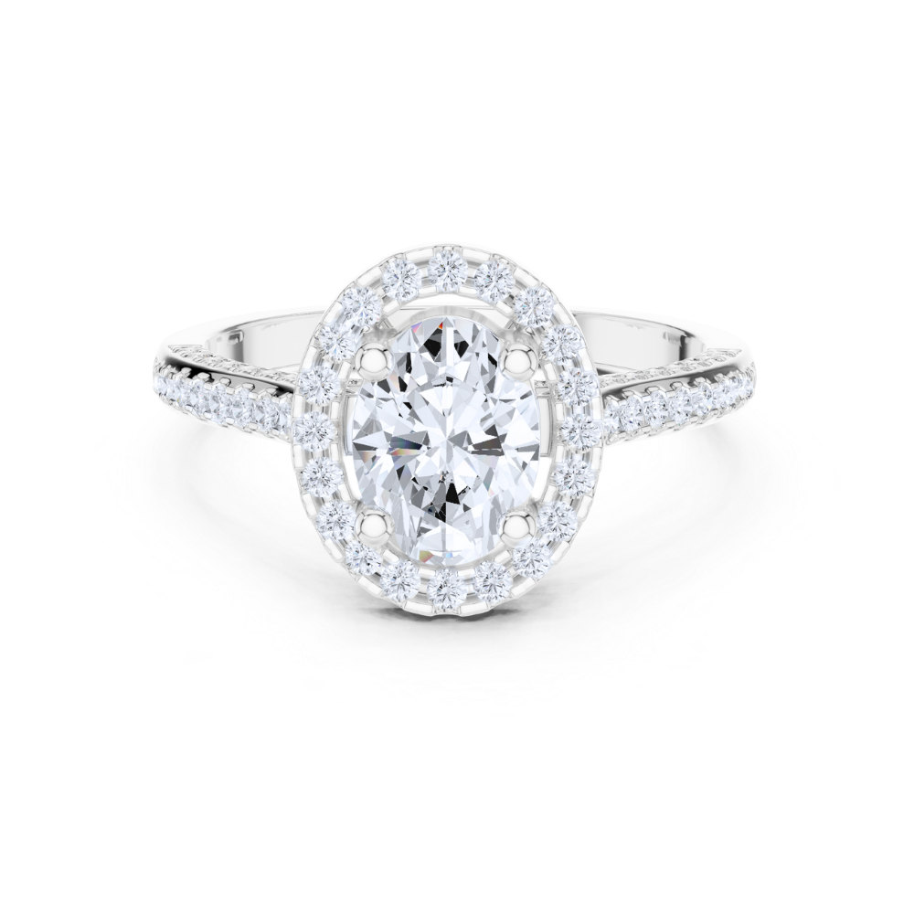 Regal Oval Halo Ring