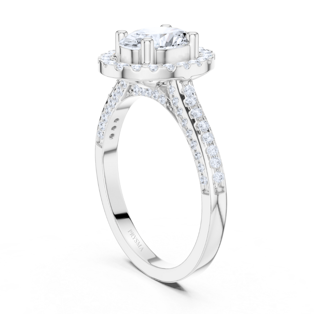 Regal Oval Halo Ring