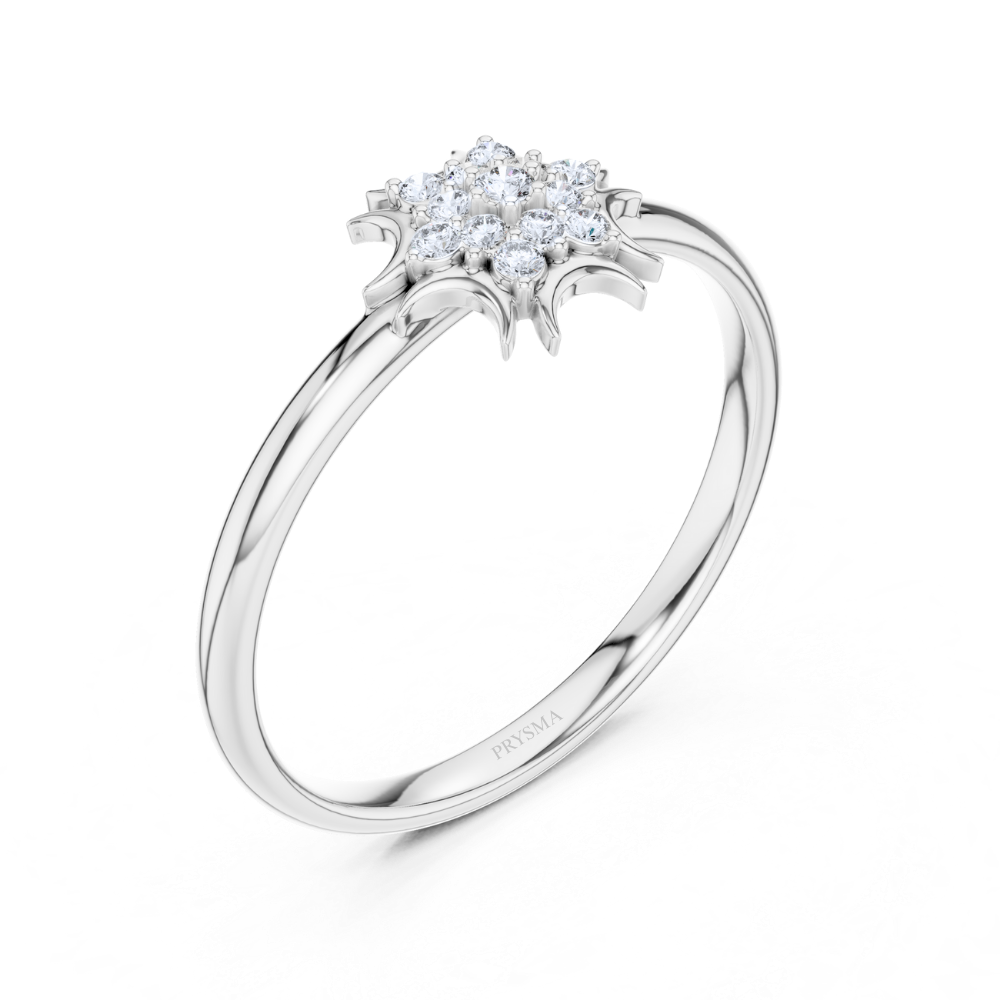 Starburst Cluster Diamond Ring
