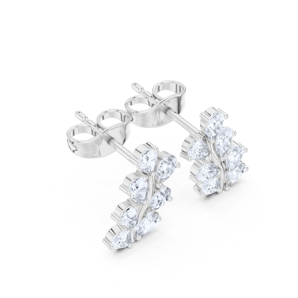 Pear Blossom Diamond Earrings