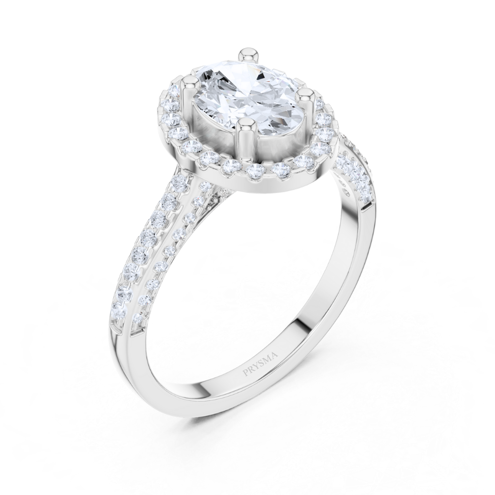 Regal Oval Halo Ring