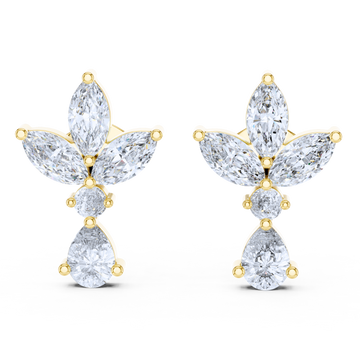 Floral Majesty Diamond Earrings