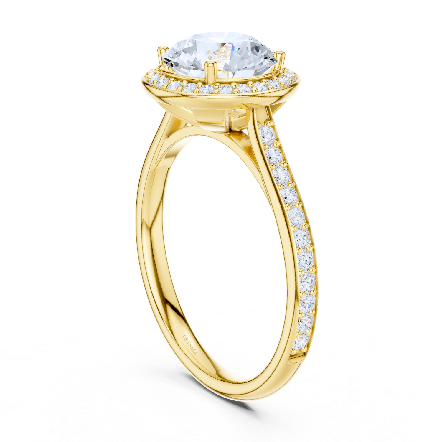 Radiant Elegance Pave Halo Ring