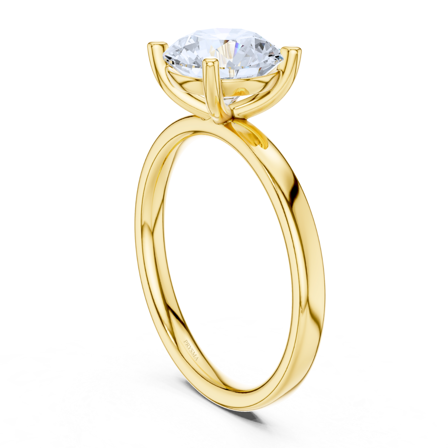 Classic Solitaire Round Cut With Open Cathedral Setting