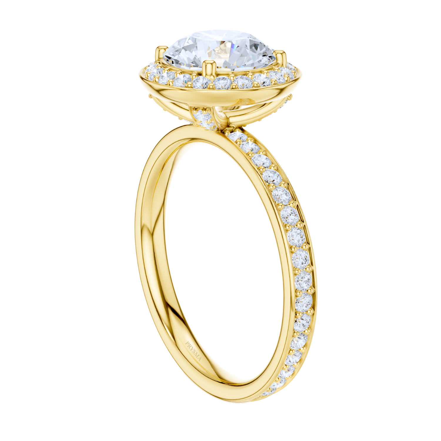 Pave Halo Diamond Ring