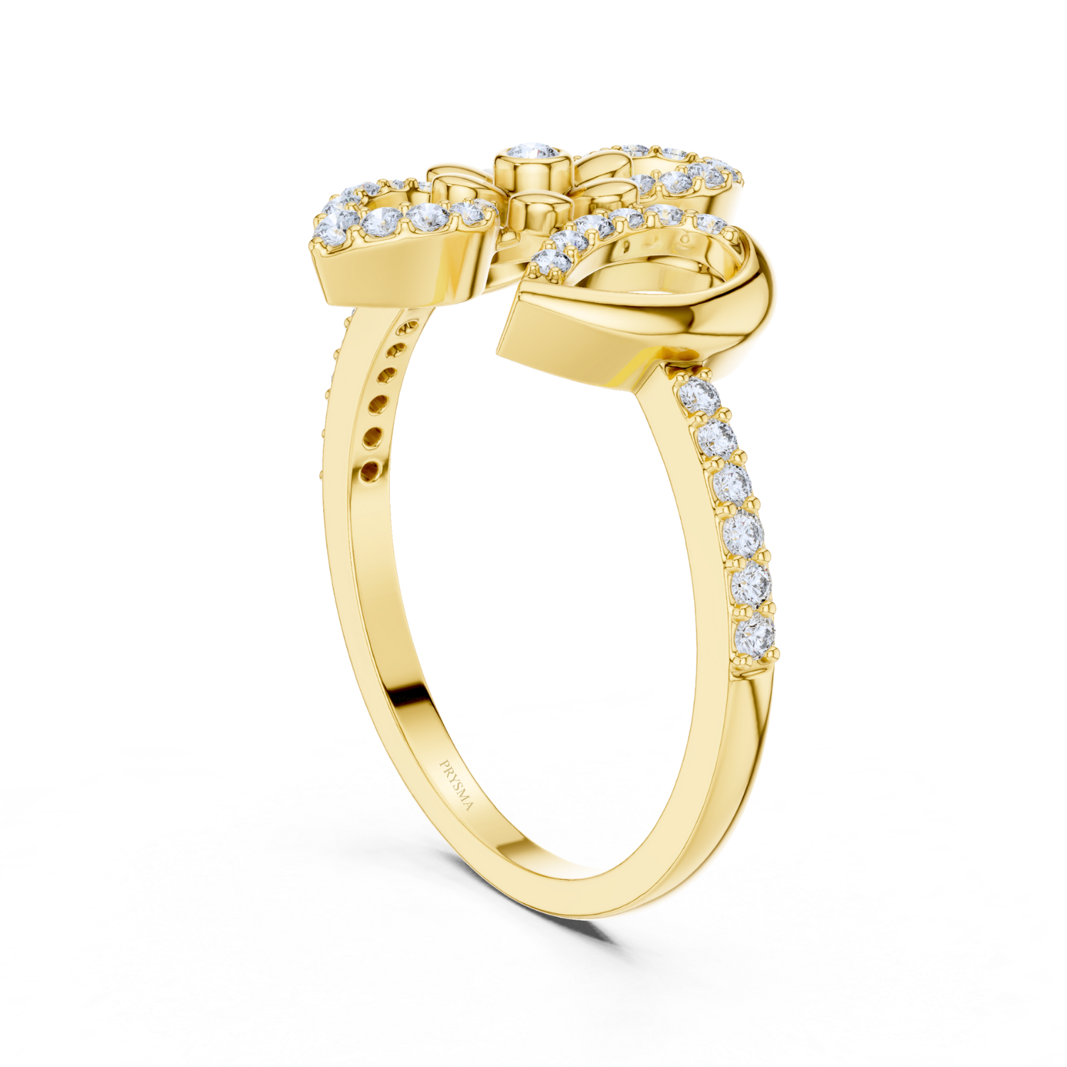 Floral Diamond Bow Ring