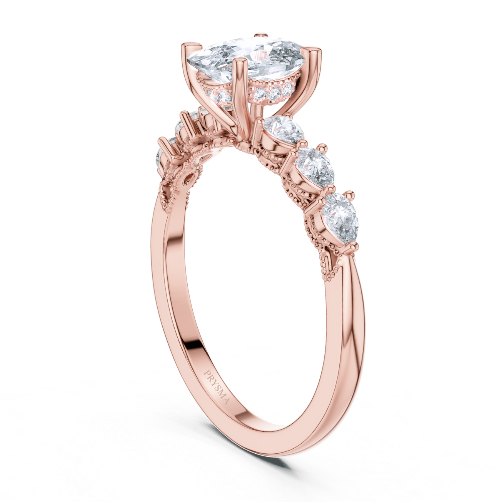 Radiant Harmony Cushion Diamond Ring