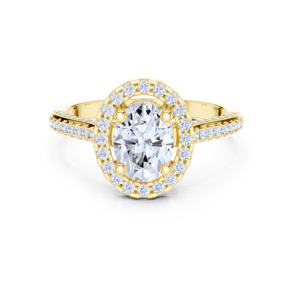 Regal Oval Halo Ring