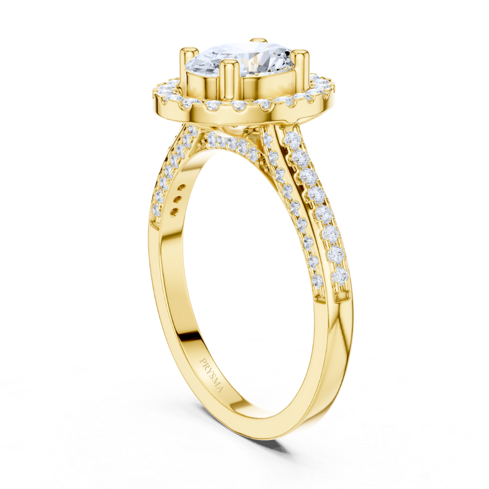 Regal Oval Halo Ring