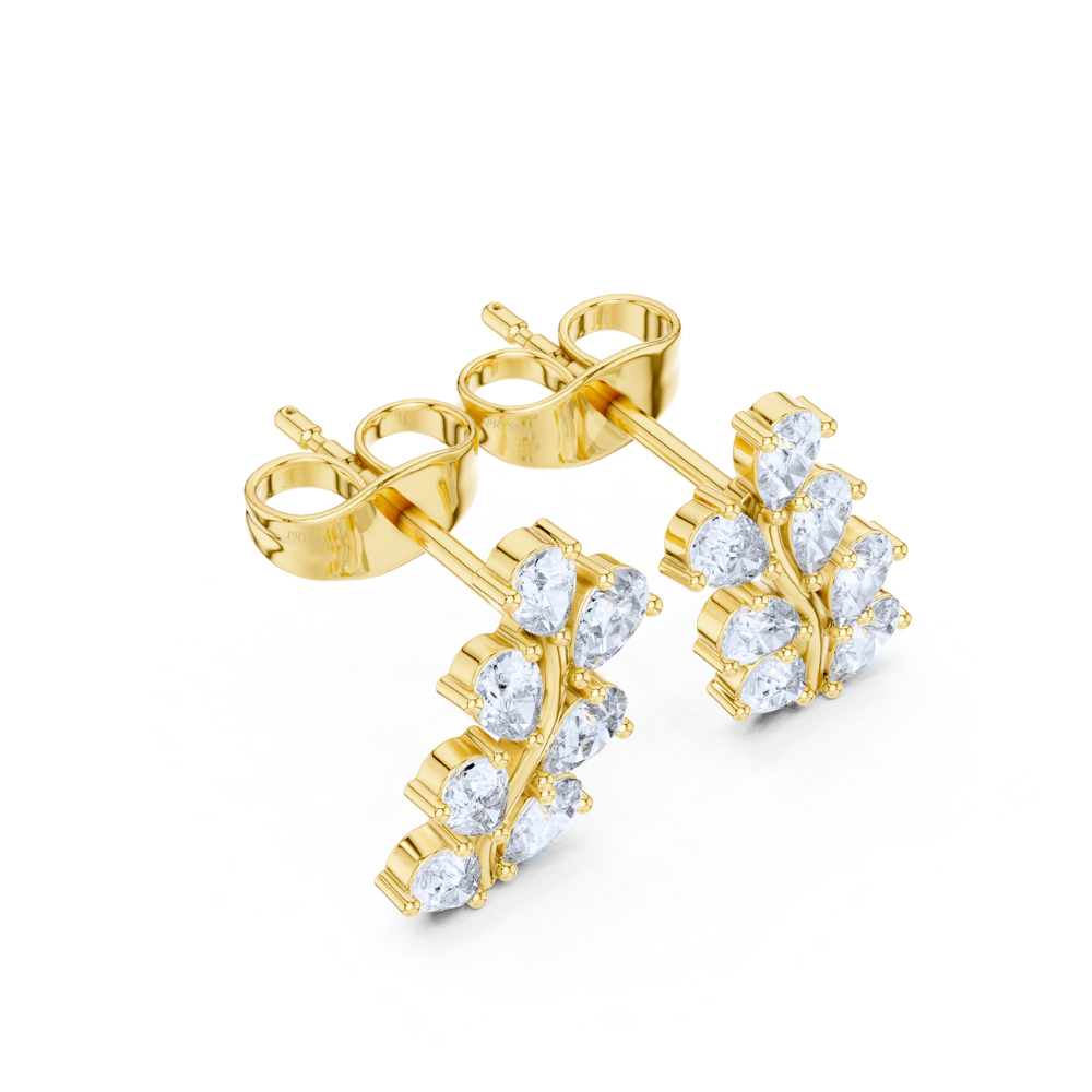 Pear Blossom Diamond Earrings