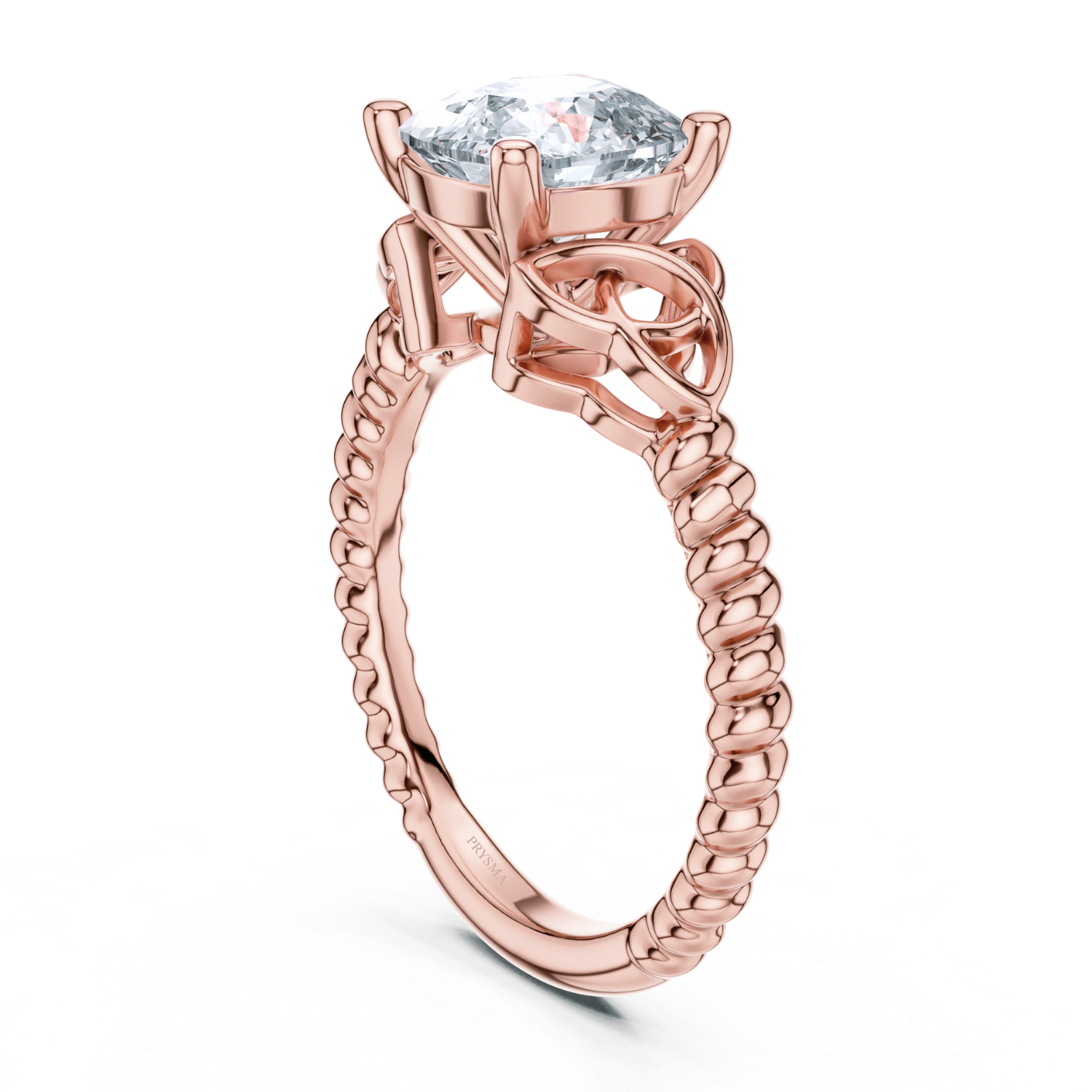 Intricate Braided Solitaire Ring