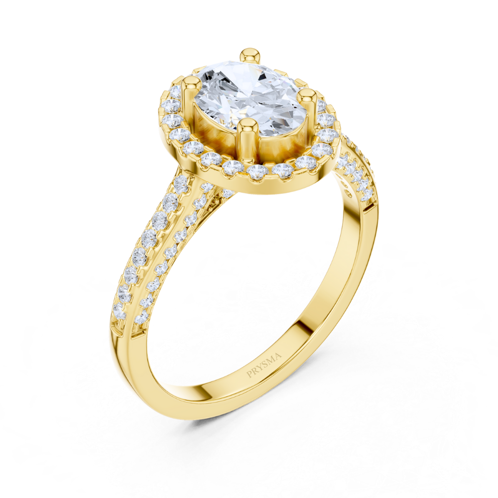 Regal Oval Halo Ring