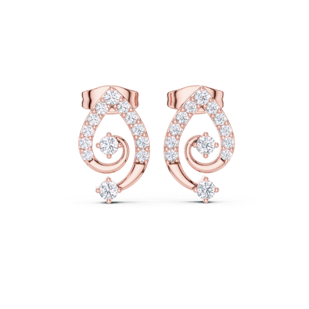 Twilight Spiral Diamond Earrings