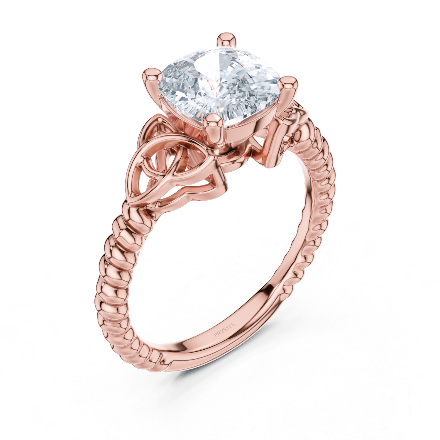 Intricate Braided Solitaire Ring