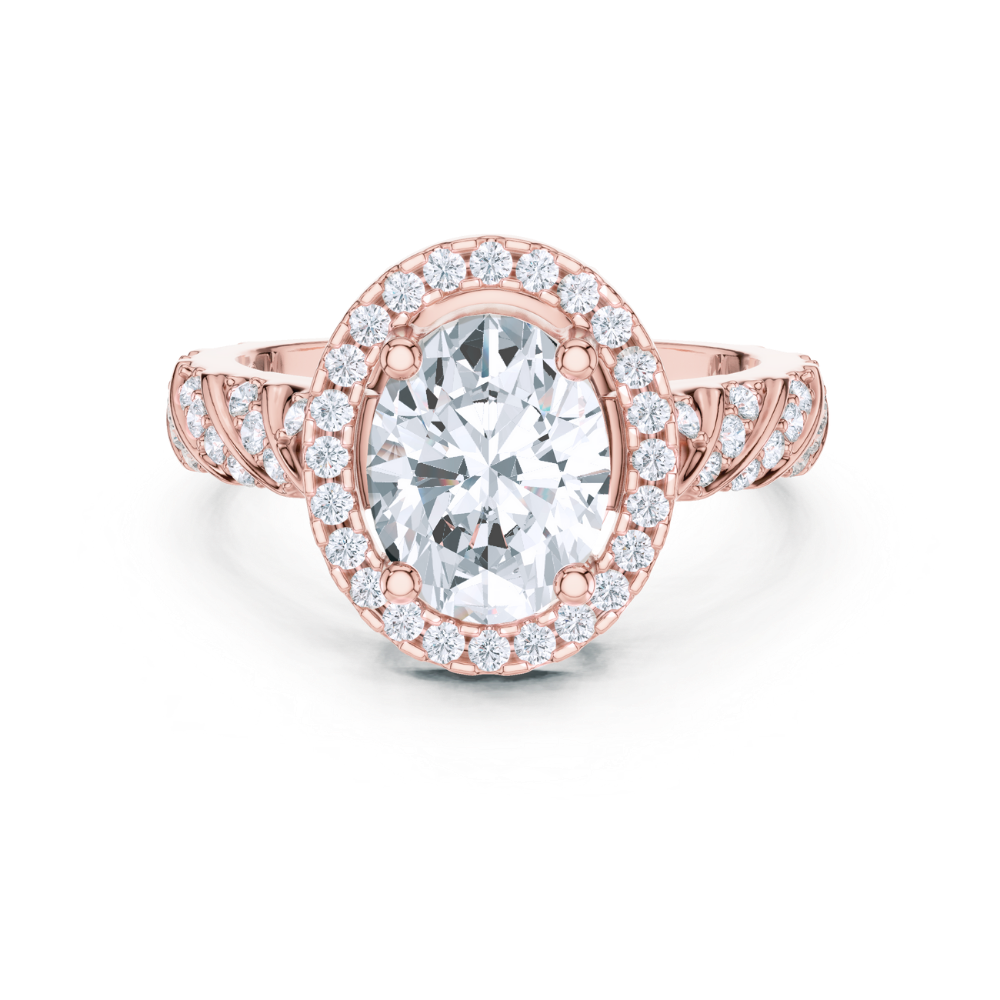 Majestic Oval Halo Ring