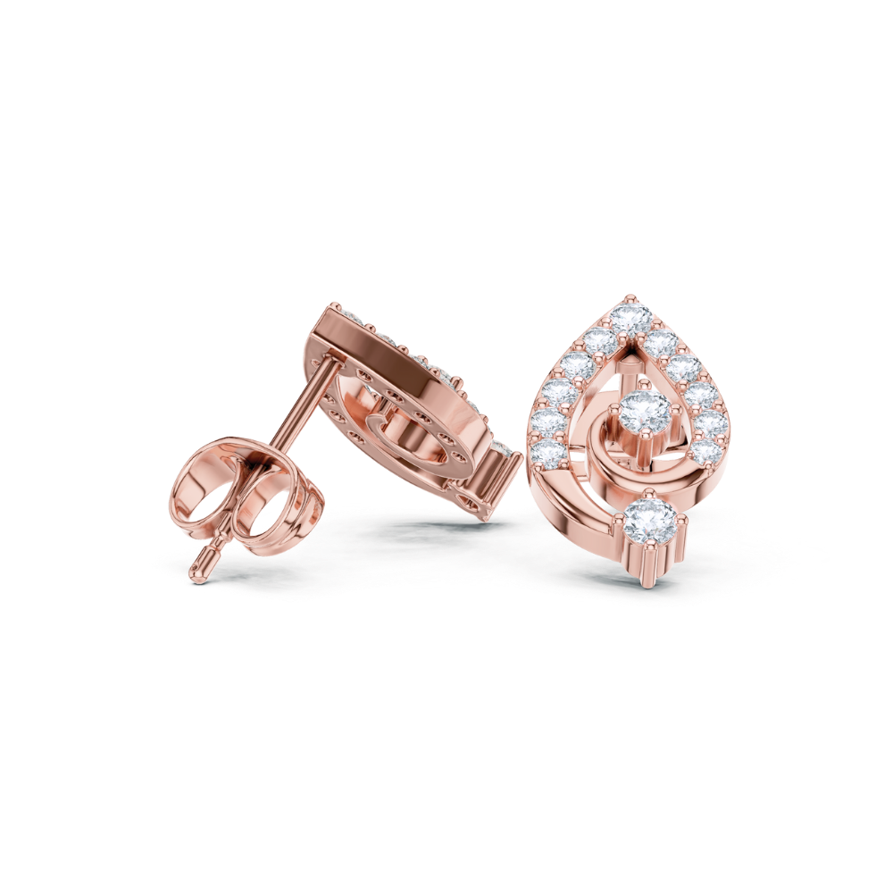 Twilight Spiral Diamond Earrings