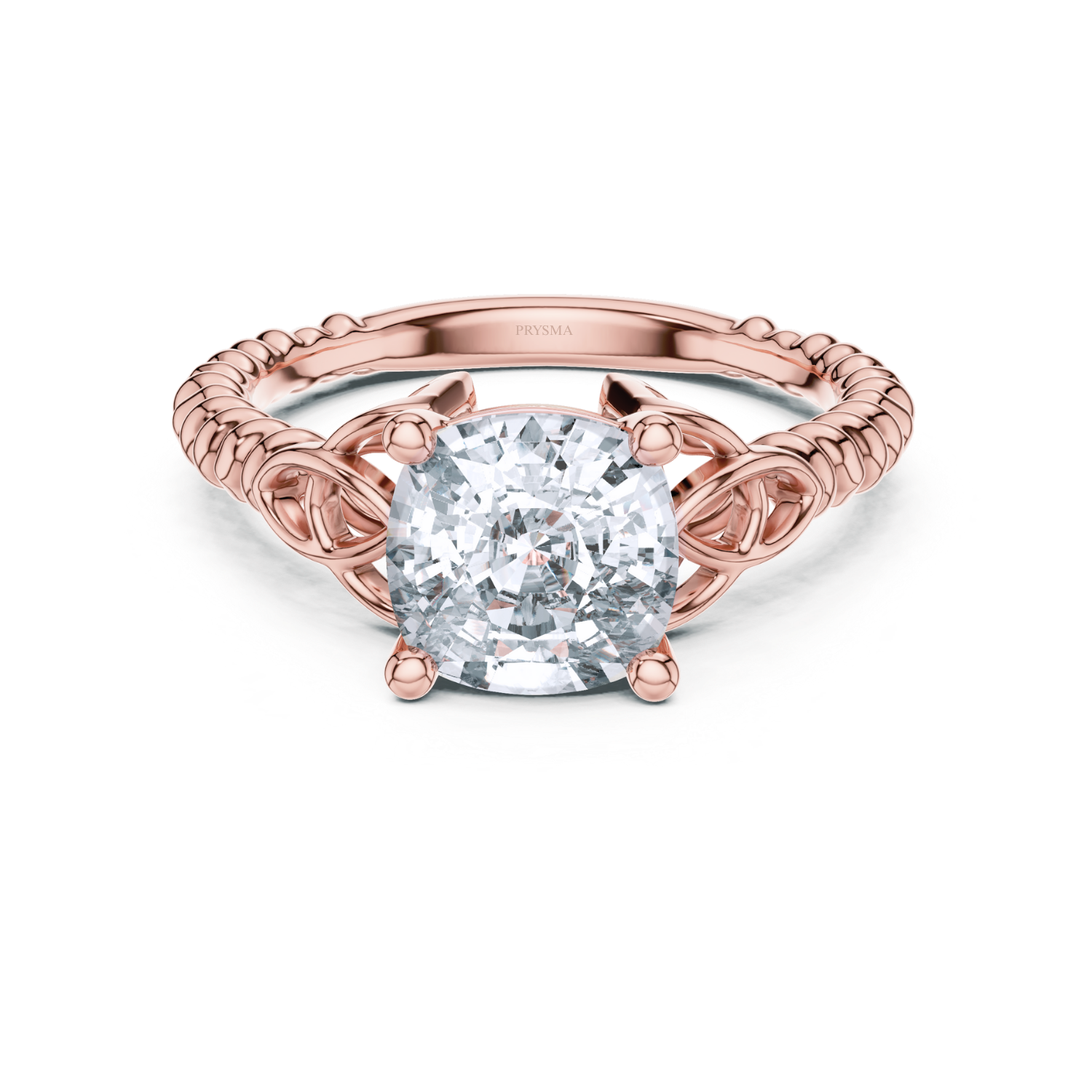 Intricate Braided Solitaire Ring