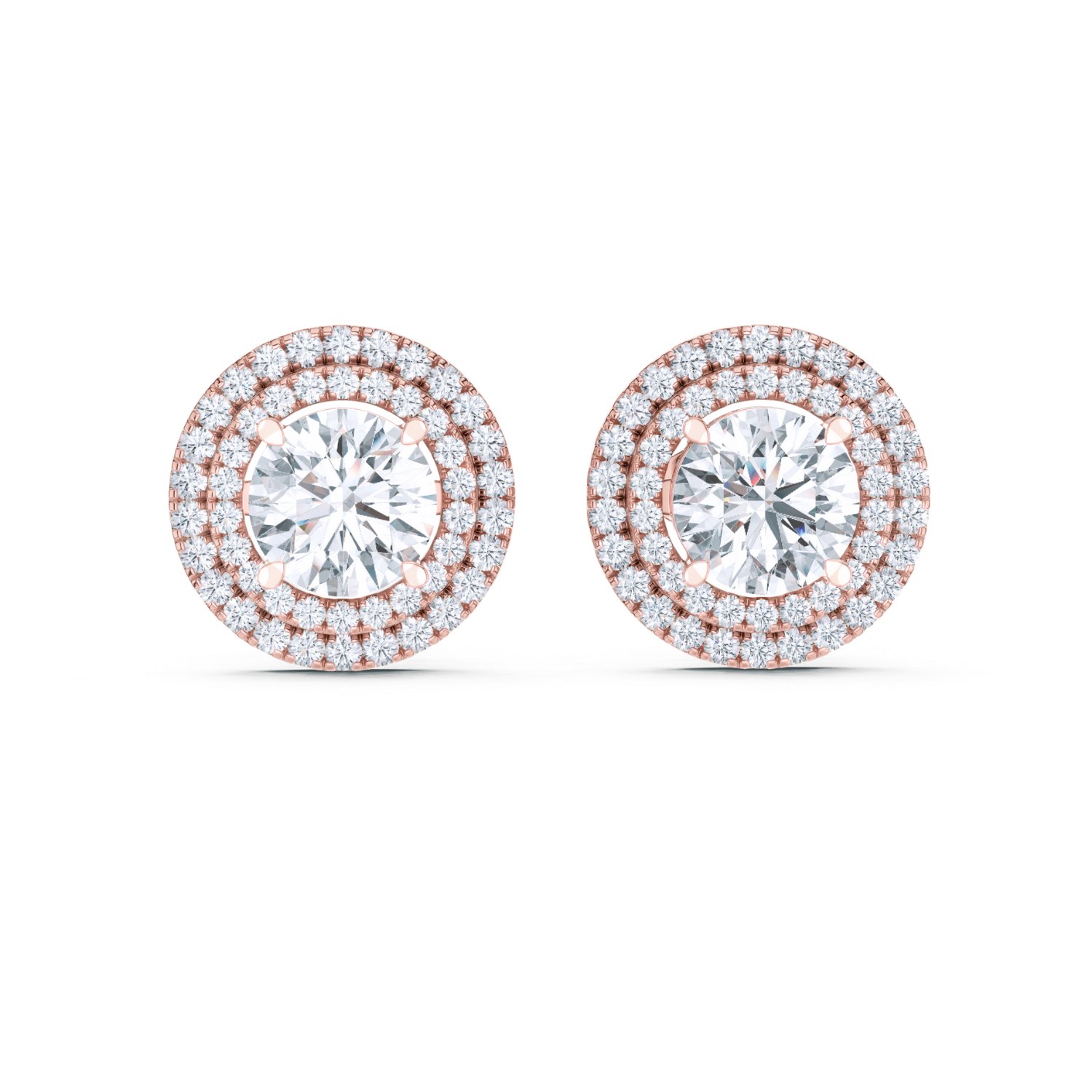 Eternal Brilliance Double Halo Diamond Studs