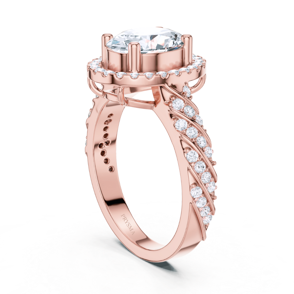 Majestic Oval Halo Ring