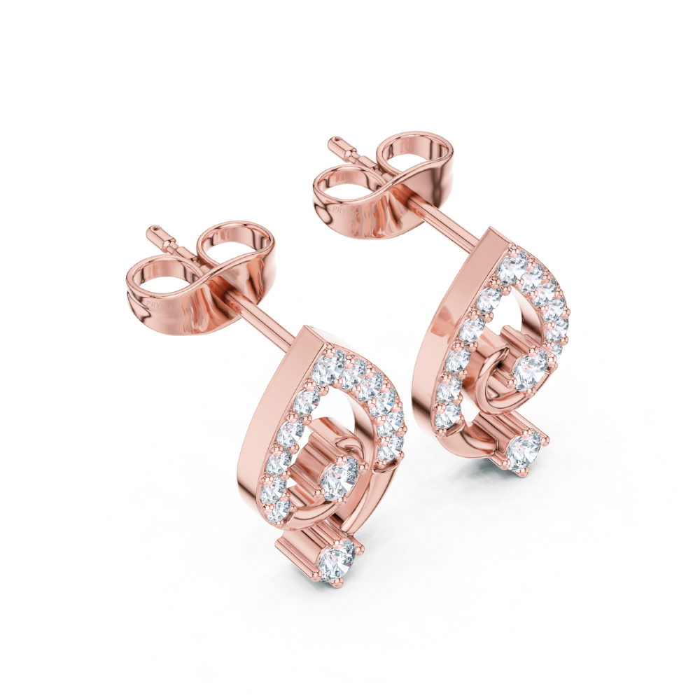 Twilight Spiral Diamond Earrings