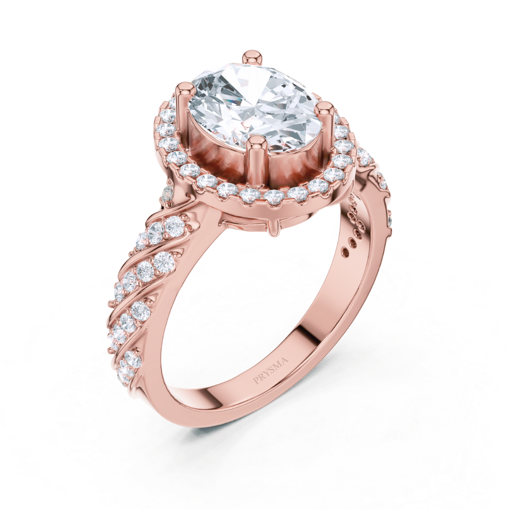 Majestic Oval Halo Ring
