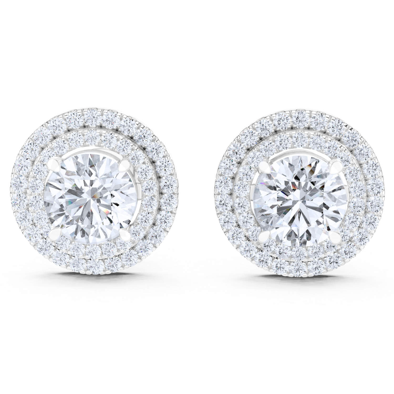 Eternal Brilliance Double Halo Diamond Studs