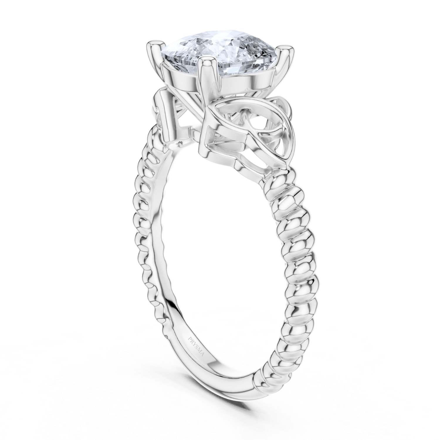 Intricate Braided Solitaire Ring