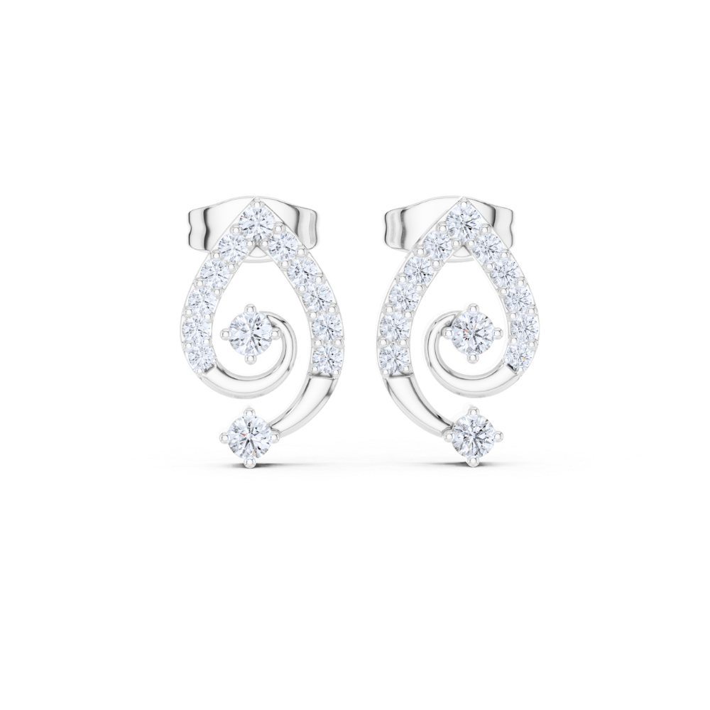 Twilight Spiral Diamond Earrings