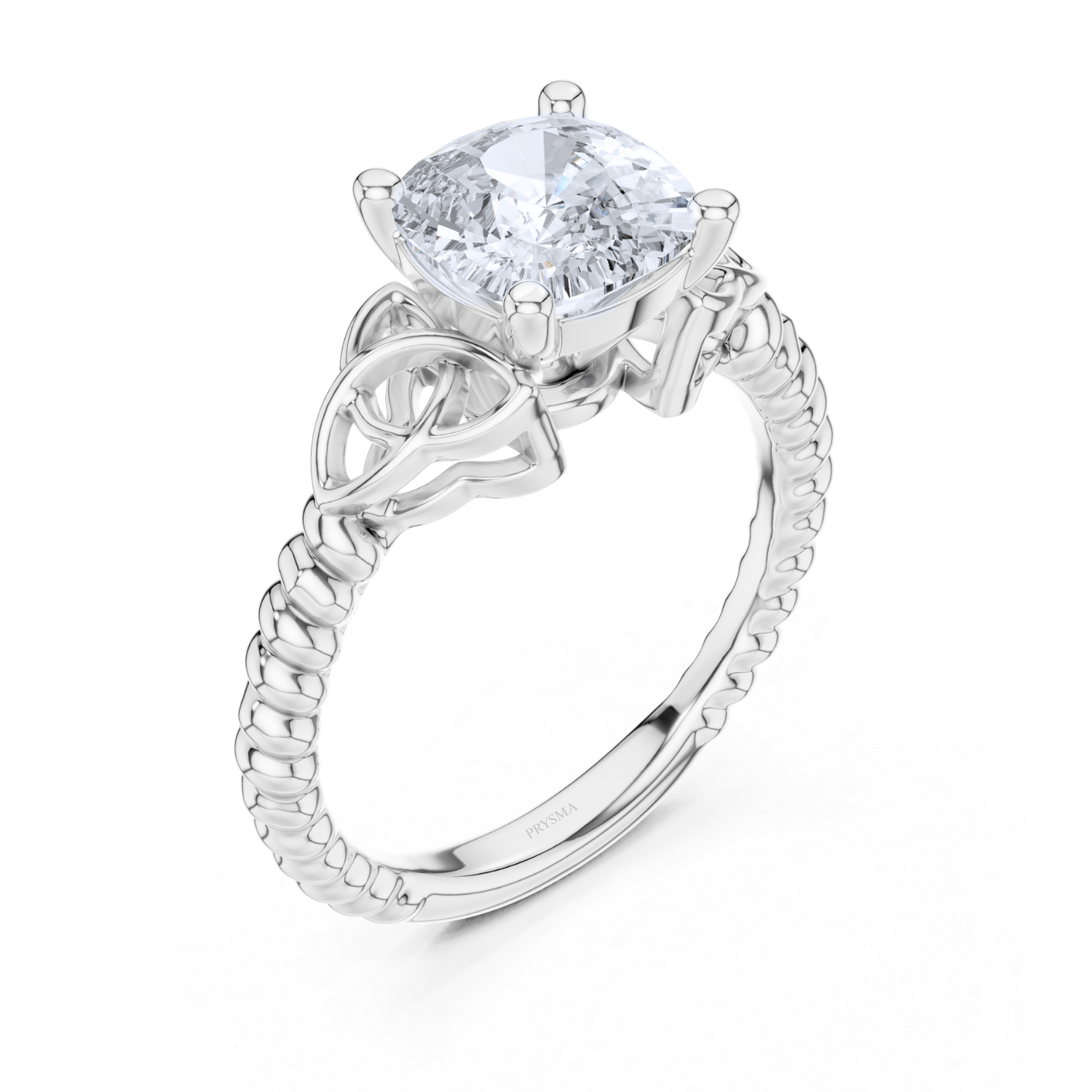 Intricate Braided Solitaire Ring