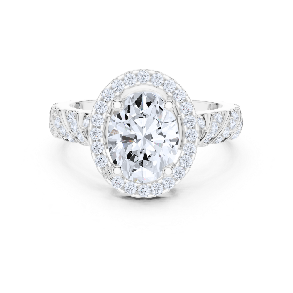 Majestic Oval Halo Ring