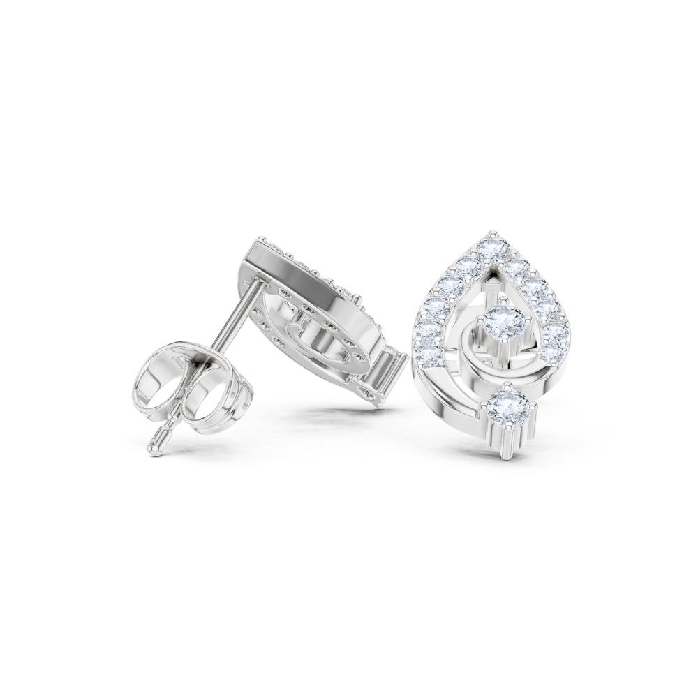 Twilight Spiral Diamond Earrings