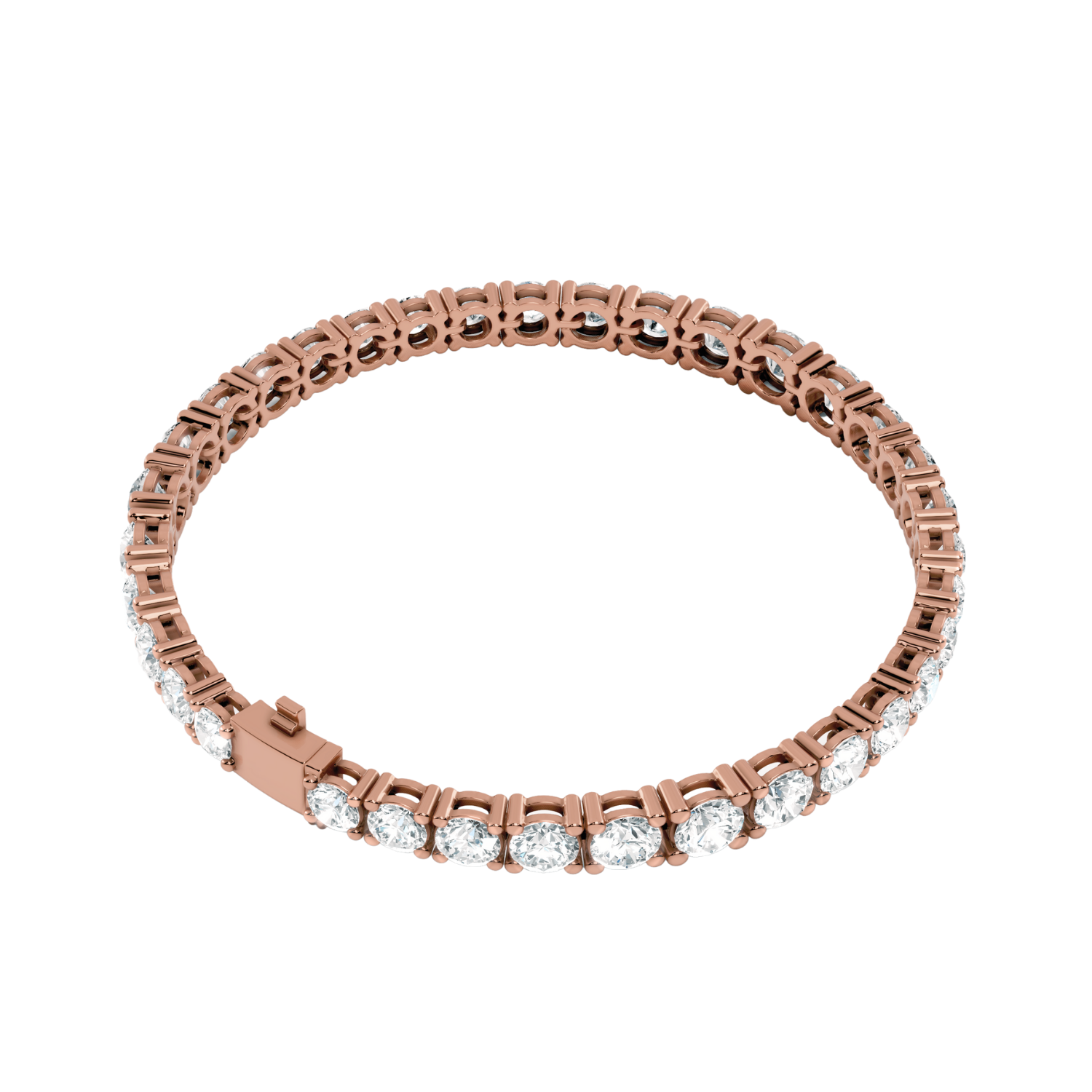 Classic Round-Cut Diamond Tennis Bracelet