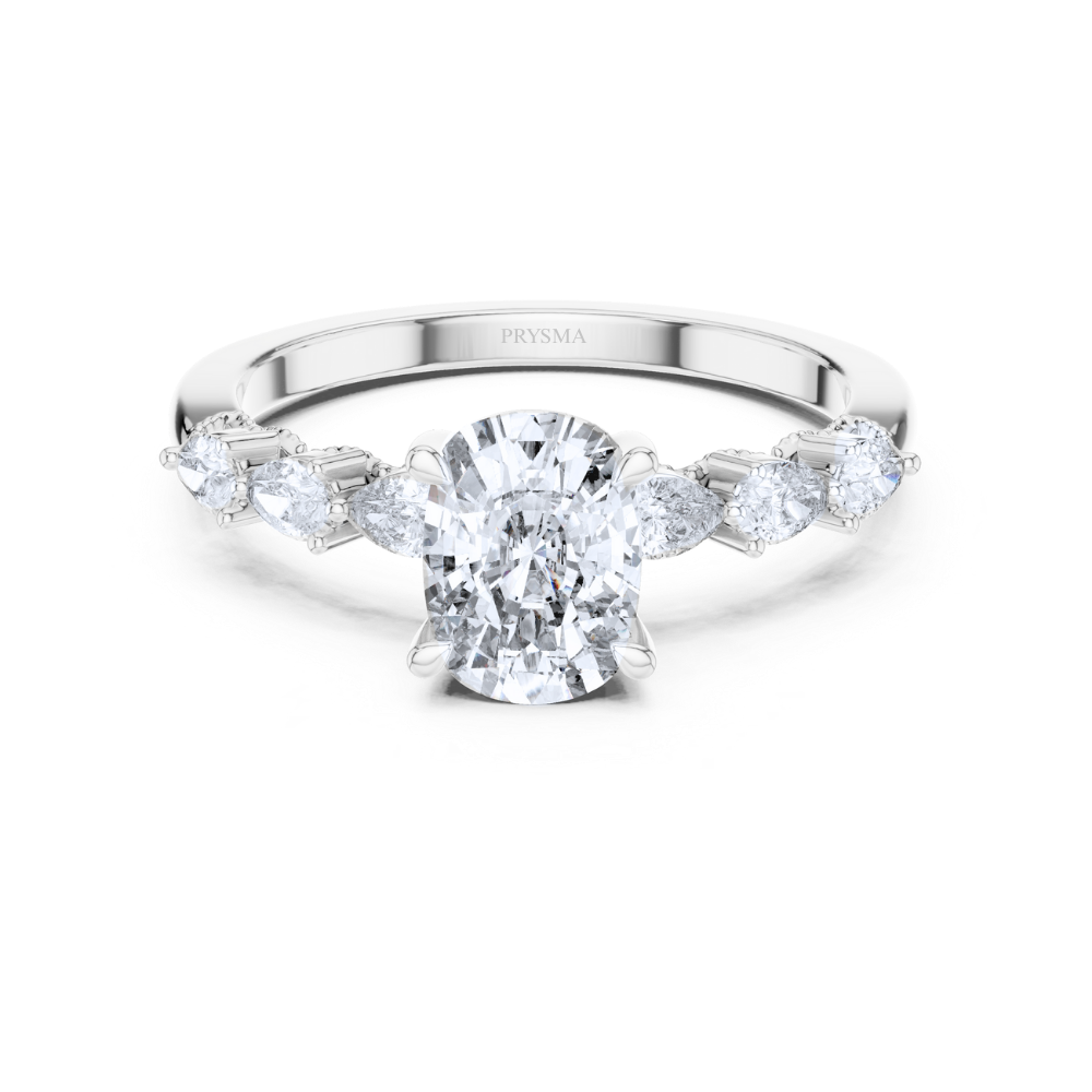 Radiant Harmony Cushion Diamond Ring