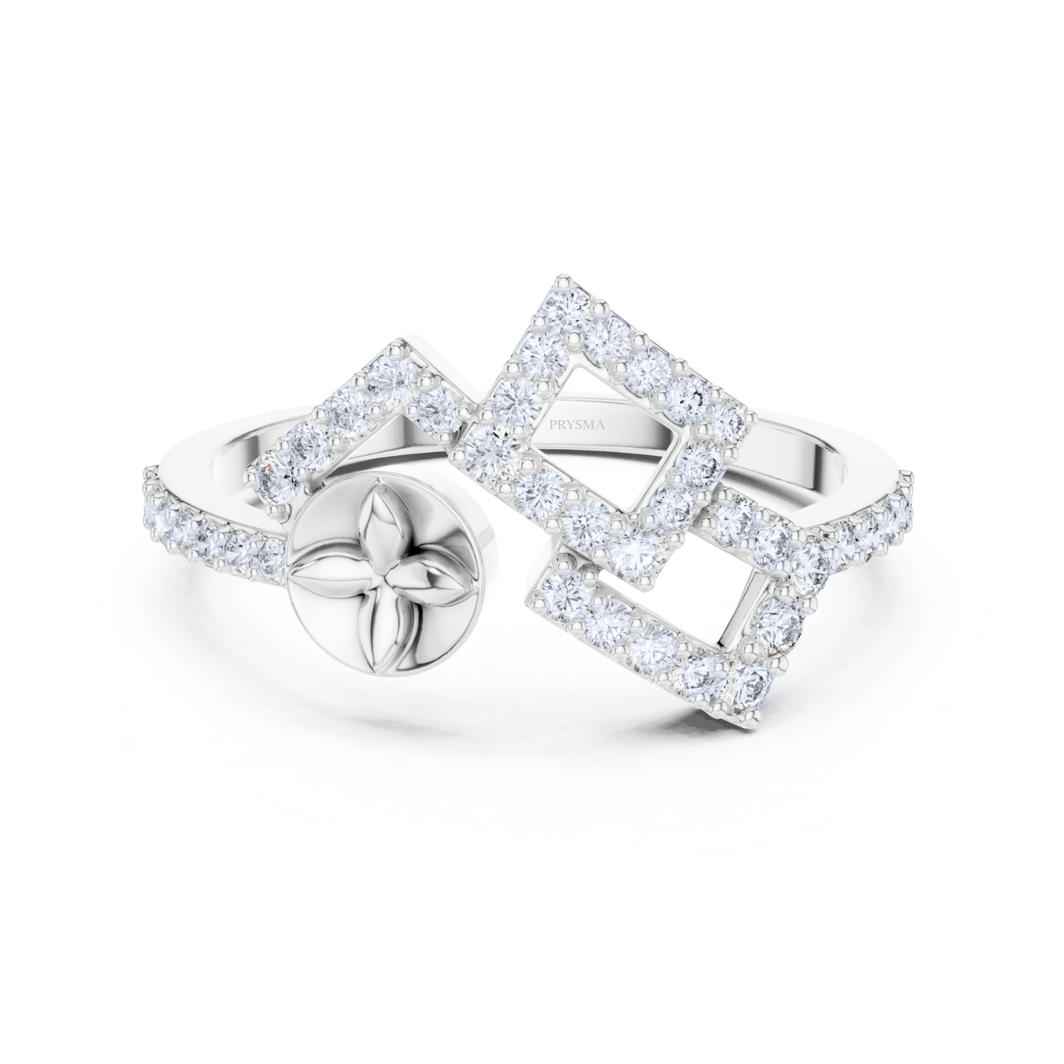 Modern Geometric Diamond Ring