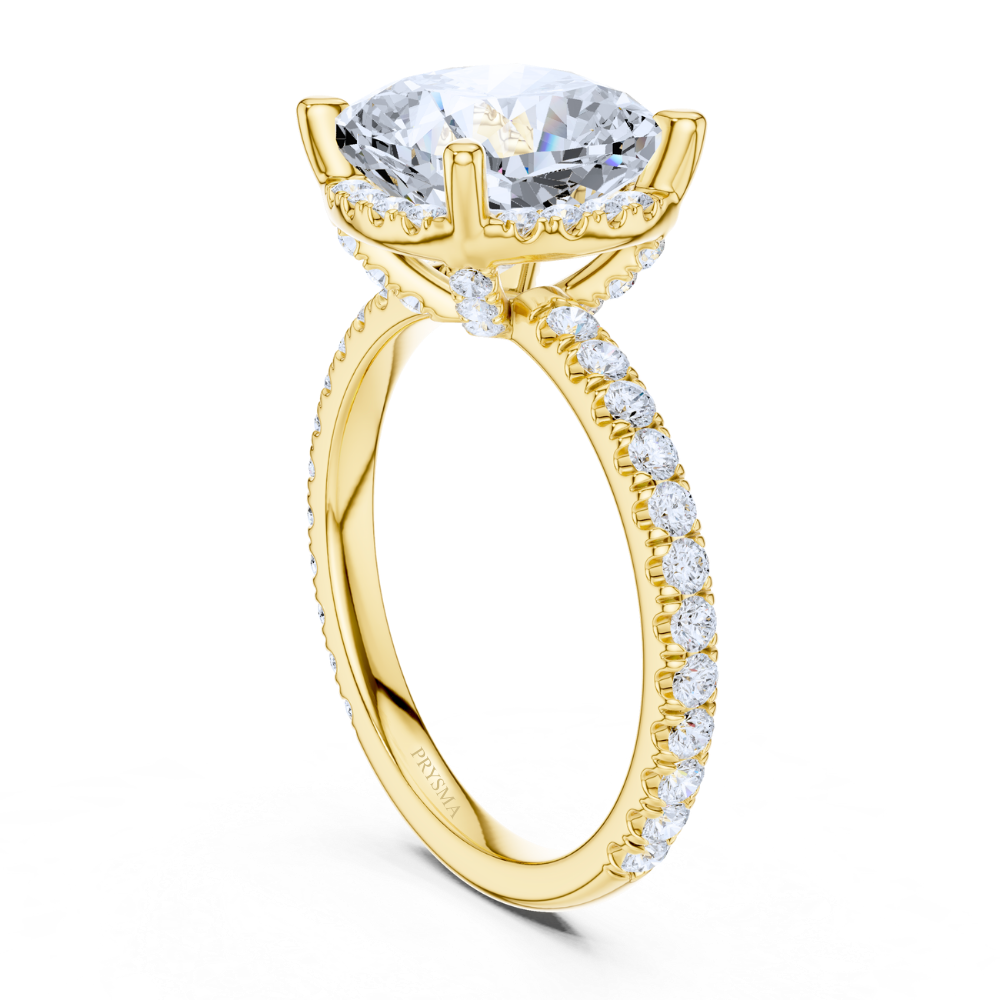 The Regal Cushion Halo Ring