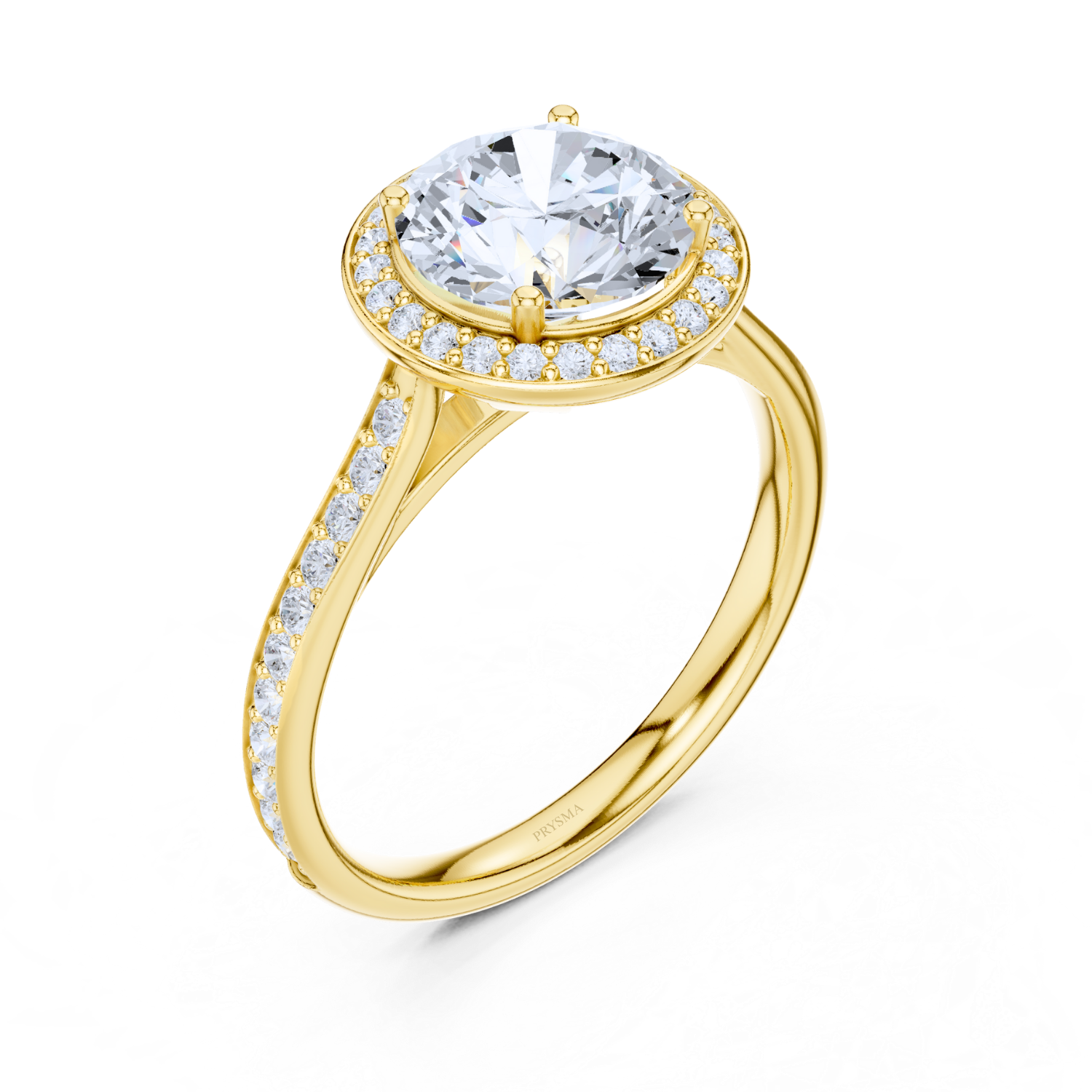 Radiant Elegance Pave Halo Ring