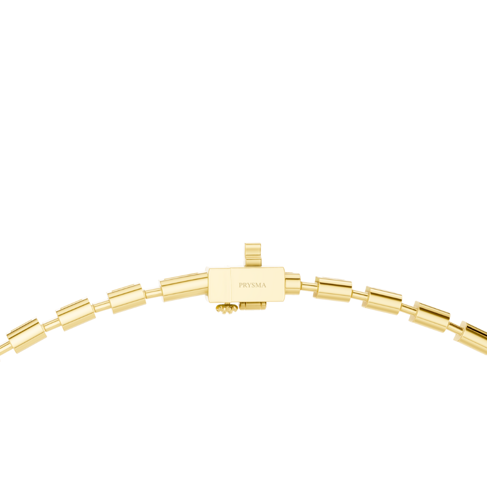 Lucent Emerald-Cut Diamond Tennis Necklace