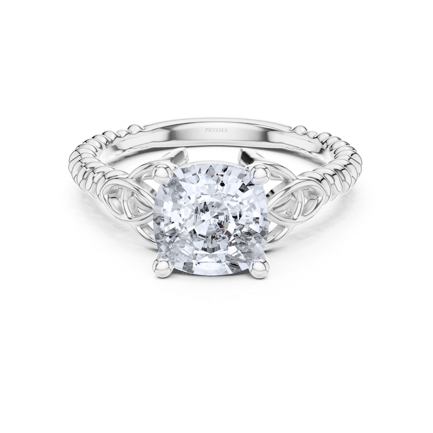 Intricate Braided Solitaire Ring