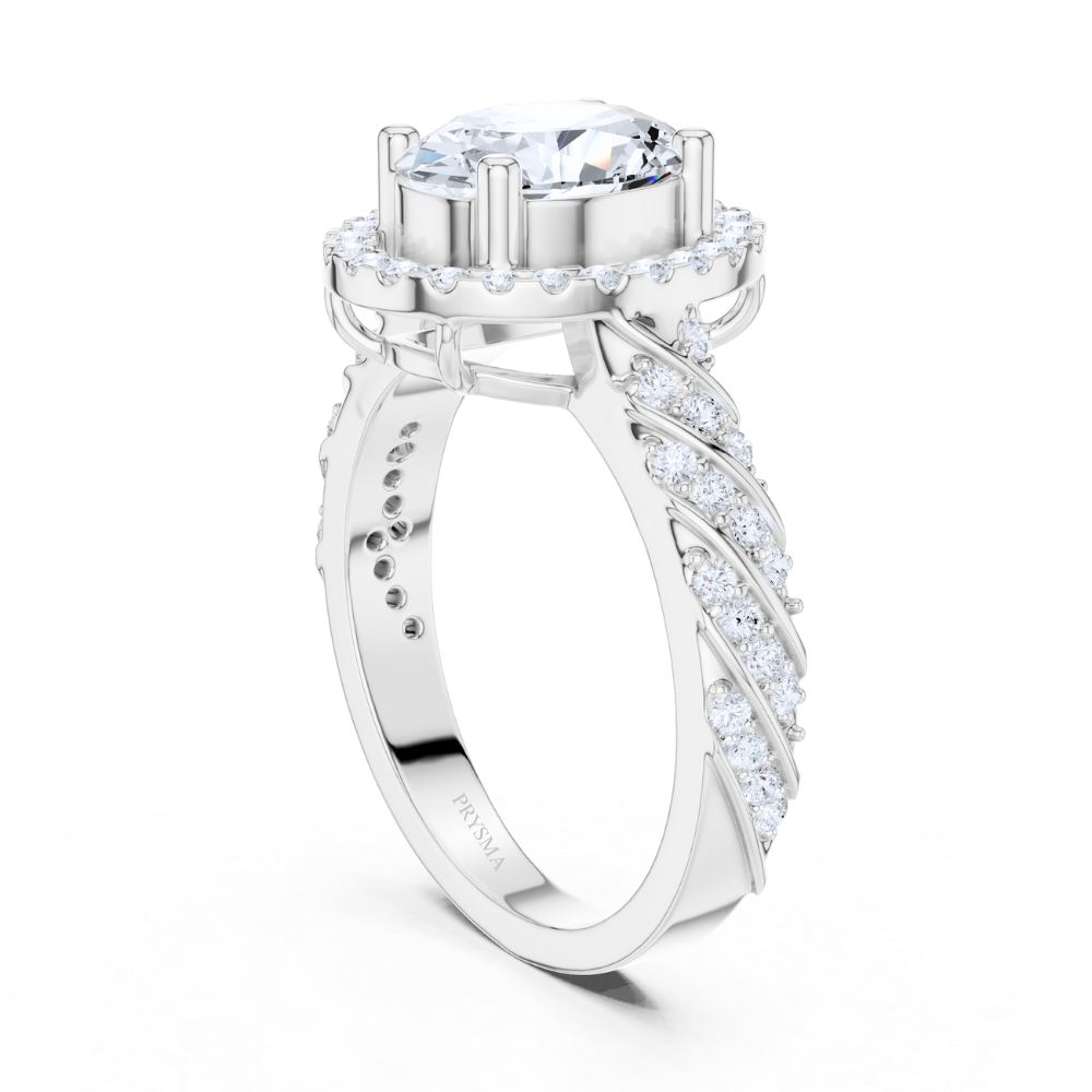 Majestic Oval Halo Ring