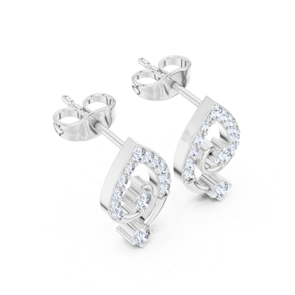 Twilight Spiral Diamond Earrings