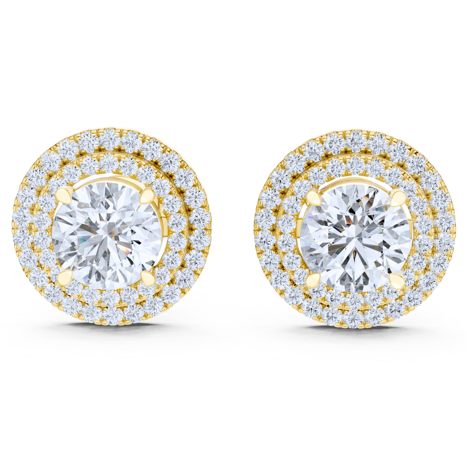 Eternal Brilliance Double Halo Diamond Studs
