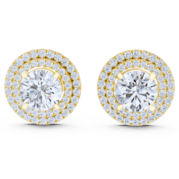Eternal Brilliance Double Halo Diamond Studs