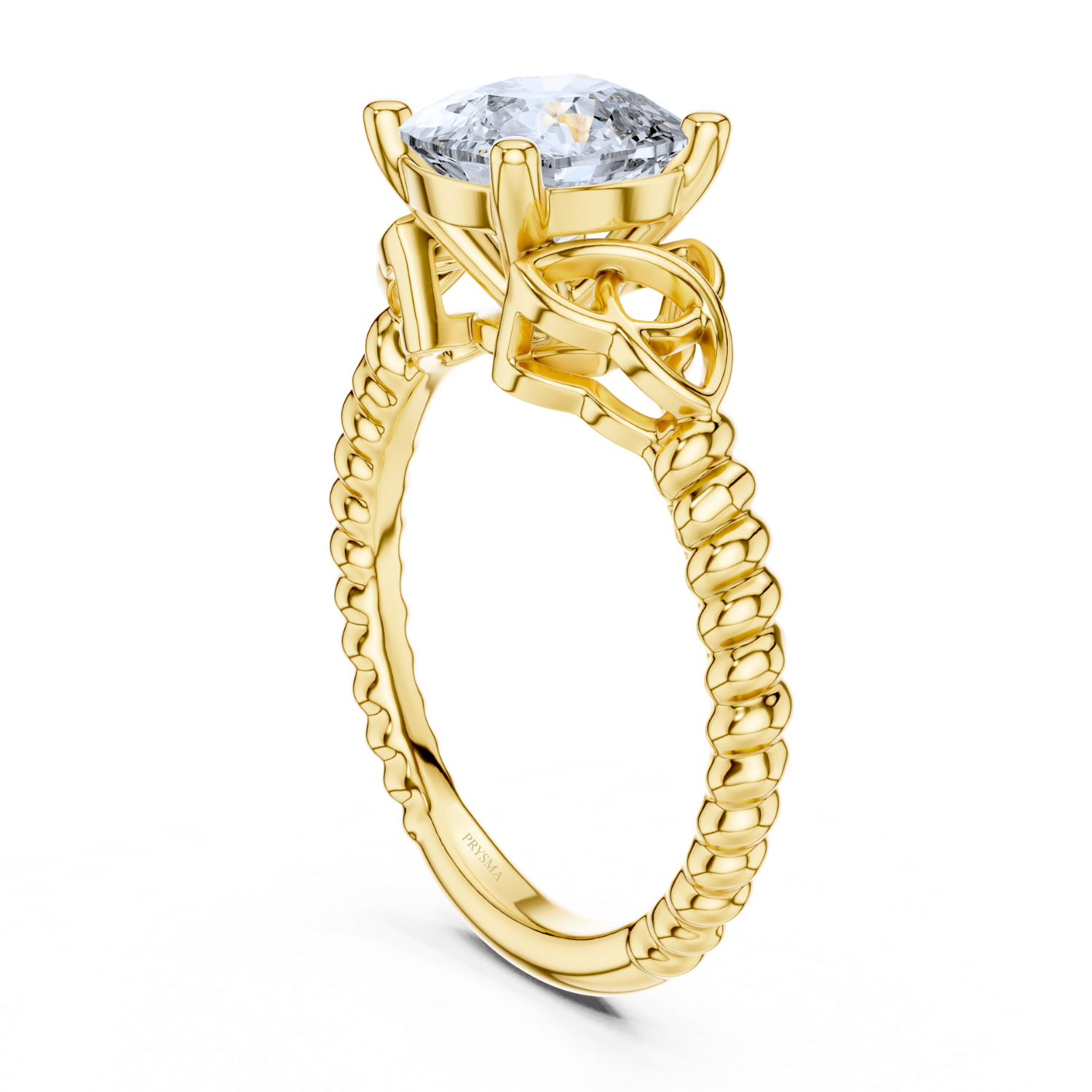 Intricate Braided Solitaire Ring